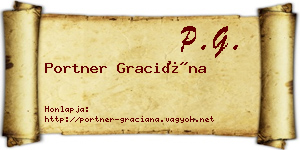 Portner Graciána névjegykártya